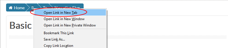 open new tab